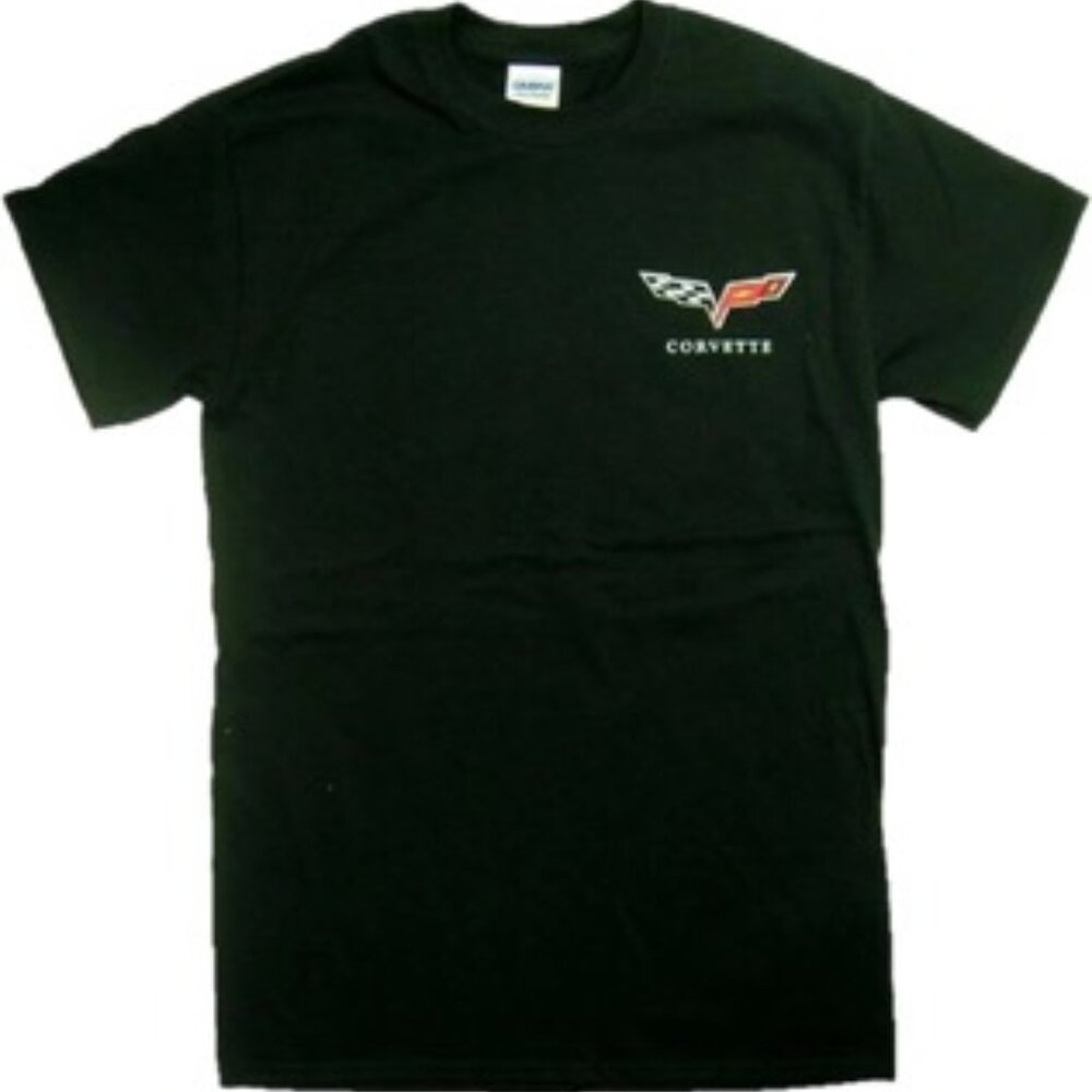 Joe Blow's T's Chevy Corvette Logo Born in The USA Men's T-Shirt
